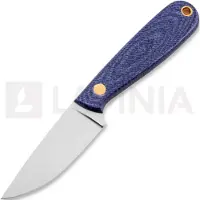 Brisa Coltello da collo Necker 70, Flat, blue jeans micarta, leather