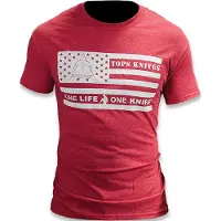 Tops knives T-shirt Flag Logo Red, 2XL