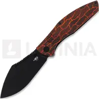 Bestech Coltello pieghevole Lockness - Blackwash - G10, nero, arancione