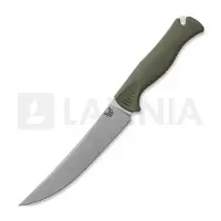 Benchmade Meatcrafter 6", 15505-04 Trailingpoint Stonewashed CPM154, Dark Olive SantoPrene, coltello da caccia