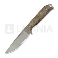 Kizer Cutlery Begleiter Fix 1045MD1, Stonewashed Titanium Gray CPM 3V, Burlap Micarta coltello fisso, Azo design