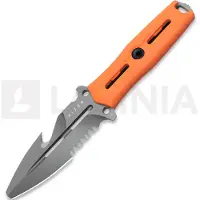 Kizer Cutlery Coltello da soccorso NORCROSS Flat Tip, Orange G-10, Stonewashed