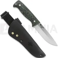 Peltonen Knives M07 Full Tang, green micarta, black leather sheath