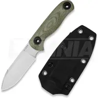 Kizer Cutlery Coltello Drop Bear Fix 3 14C28N, Green Micarta, Stonewash