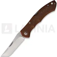 Komoran Coltello pieghevole Brown Linen Micarta