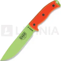 ESEE Model 6, venom green, orange G10, black plastic sheath