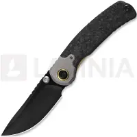 Kizer Cutlery Coltello pieghevole Pioneer Drop Point, Marble Carbon Fiber & Titanium, DLC