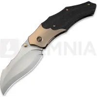 We Knife Coltello pieghevole Orc Boss, Champagne Ti/Twill CF, Stonewashed