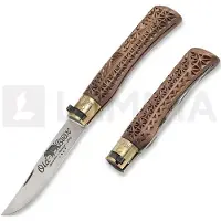 Antonini Coltello pieghevole Old Bear Collection Wood Carved XL