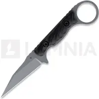 Toor Coltello Jank Shank W, Black G-10, Gray Gun-Kote