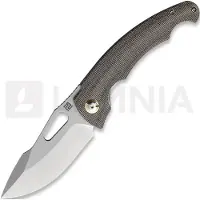 Artisan Cutlery Coltello pieghevole Xcellerator, Stonewashed, OD Green Micarta