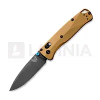 Benchmade Coltello pieghevole Bugout M390 DLC, burnt brass aluminum