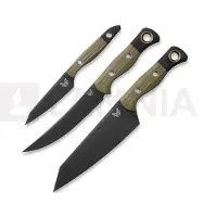 Benchmade Kitchen knife set 3 Piece Kitchen Knife Set OD Green G10