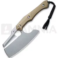 CIVIVI Aratra, Diamond Pattern Tan G-10, Stonewash