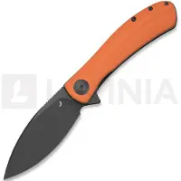 Trollsky Knives Coltello pieghevole Mandu EVO Magnacut, Orange G-10, Black Stonewash