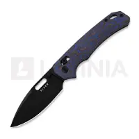 Kizer Cutlery Coltello pieghevole Outposter Nitro-V, Purple Vortex Micarta, Black PVD