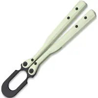 Flytanium Coltello a farfalla per allenamento U.F.O. Flipping Object - Glow in the Dark