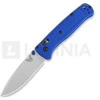 Benchmade Coltello pieghevole Bugout S30V Satin, blue grivory
