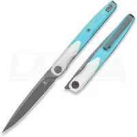 Bestechman Coltello pieghevole Lanza - Grey PVD - G10, bianco, blu