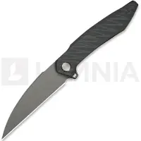 We Knife Fluxor, Tiger Stripe Flamed Titanium, Stonewash