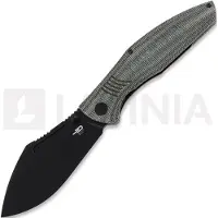 Bestech Coltello pieghevole Lockness - Blackwash - Black Canvas Micarta