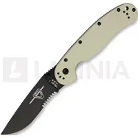 Ontario Coltello pieghevole RAT-1, desert tan/nero, dentatura lama