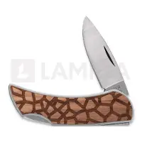 Case Cutlery Coltello pieghevole Woodchuck Giraffe Brushed Stainless Steel Executive Lockback