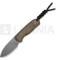 Kizer Cutlery Drop Bear Fixed 14C28N, Brown Burlap Micarta