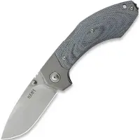 MKM Knives Coltello pieghevole Hero - Stonewashed - Denim Micarta, blu