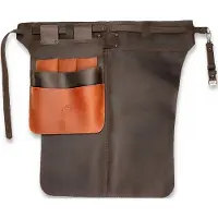BeaverCraft Leather Work Apron and Tool Belt Pouch Set