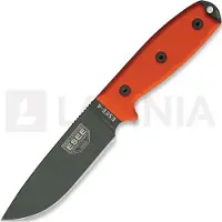 ESEE Model 4, orange G10, black plastic sheath, nylon sheath