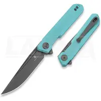 Bestechman Coltello pieghevole Mini Dundee - Grey PVD - G10, light blue