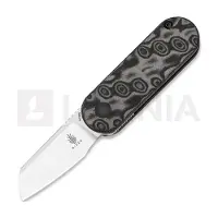 Kizer Cutlery Coltello pieghevole Mini Bay, Gray/Black Vortex Micarta, Satin