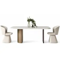 Xl Moebel Gmbh Elegante tavolo da pranzo con due sedie, dal design moderno e raffinato