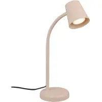 Briloner Lampada da tavolo Skriva, beige, metallo, GU10, 38 cm, orientabile