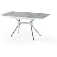 Xl Moebel Gmbh Tavolo da pranzo in marmo, comodo, moderno, allungabile, grigio, spazioso