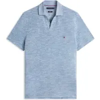 Tommy Hilfiger Slub Oxford Pique Polo Blue Jean/white Taglia: L | Polo Outlet | Uomo | Blu