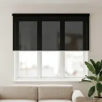 Syfax Tenda a Rullo Esterno Blocco UV 90% Nero 140 x 140 cm HDPE