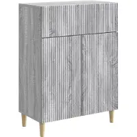 vidaXL Credenza Sonoma grigia 66 x 34,5 x 90 cm in materiale derivato dal legno