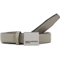 Karl Lagerfeld Thin Leather Belt Desert Taupe Taglia: 75 | Cinture Outlet | Donna | Nero