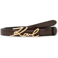 Karl Lagerfeld K/signature Small Buckle Belt Dark Chocolate Taglia: 75 | Cinture Outlet | Donna | Marrone