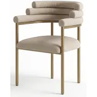 Xl Moebel Gmbh Set da pranzo beige, tavolo rettangolare, sedie di alta qualità, design moderno