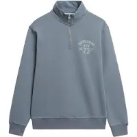 Superdry per uomo. M2014089A Felpa con mezza zip Athletic Ess blu (M), Casual, Poliestere