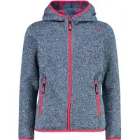 CMP Girl's Jacket Fix Hood Jacquard Knitted 3H19825 Giacca in pile Bambini (116, grigio)