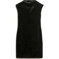 Superdry per donna. W8011934A Vestito Velvet Bodycon nero (XS), Casual, Da sera, Poliestere, Senza maniche / cinghie