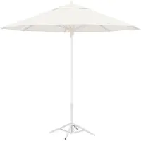 vidaXL Supporto per ombrellone in acciaio bianco per pali da 25-32 mm