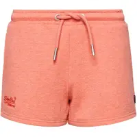 Superdry per donna. W7110388A Pantaloncini in maglia con logo vintage ricamato arancione (L), Casual, Cotone, Corallo, Sostenibile