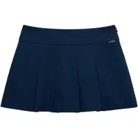 Superdry per donna. W7210419A Pantaloni culotte plissettati blu navy (M), Casual, Poliestere