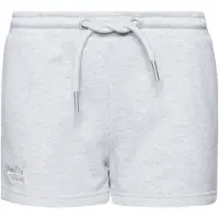 Superdry per donna. W7110388A Shorts in maglia con logo Vintage ricamato grigio (L), Casual, Cotone, Sostenibile