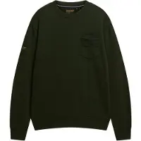 Superdry per uomo. M2014294A Felpa verde comoda e comoda (L), Casual, Cotone